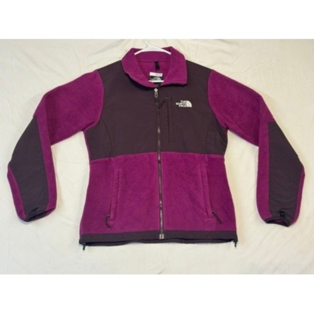 The North Face Denali Fleece Jacket Womens Small Magenta brown Polartec Full Zip